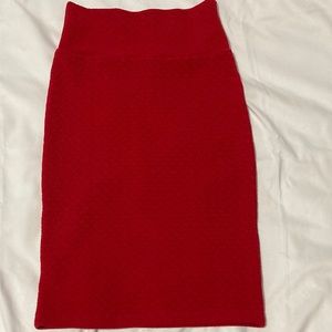 Red Midi Skirt